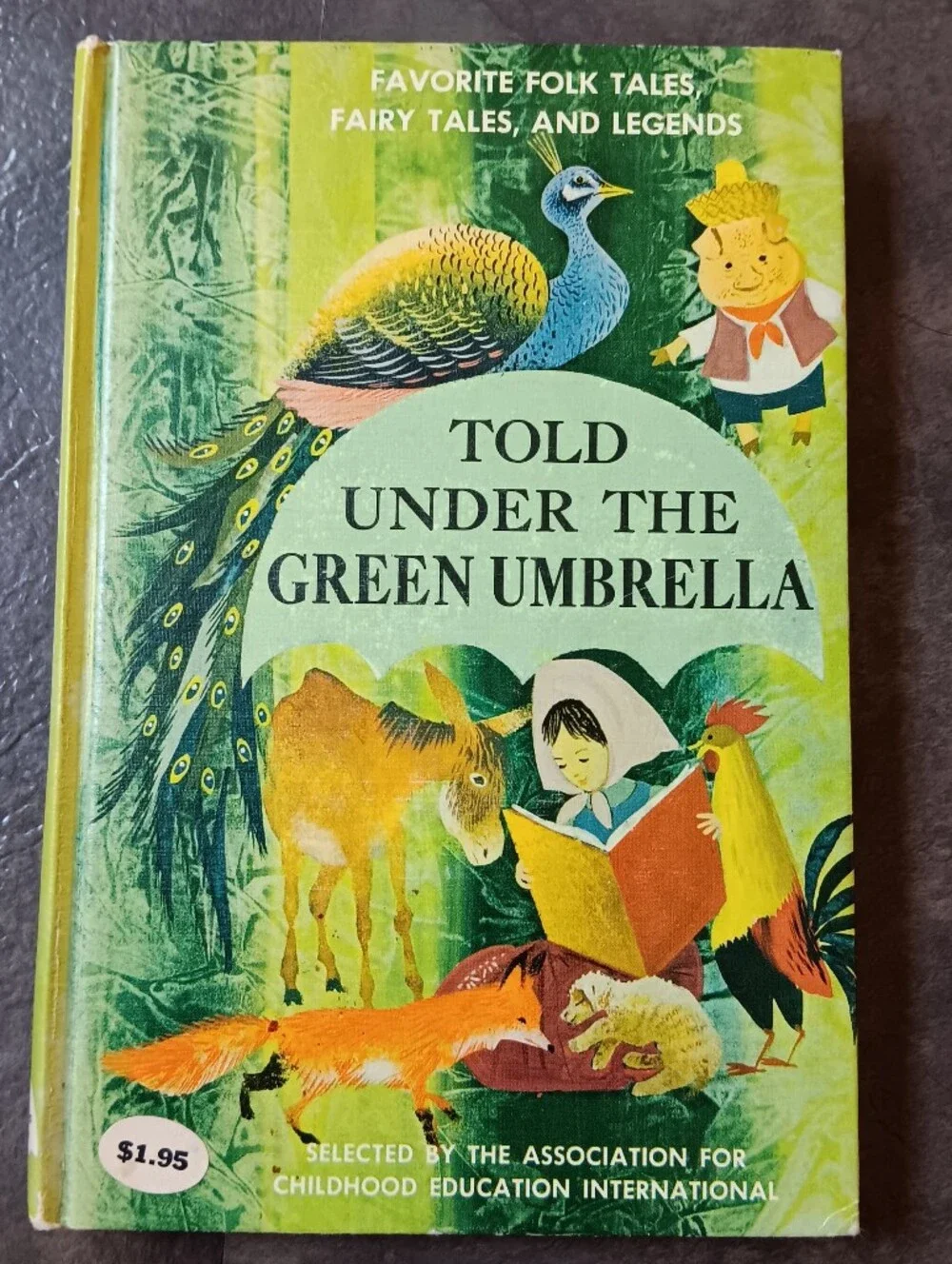 60s Fairycore 'Told Under the Green Umbrella' Fairy Tales Hardcover Cottage Book